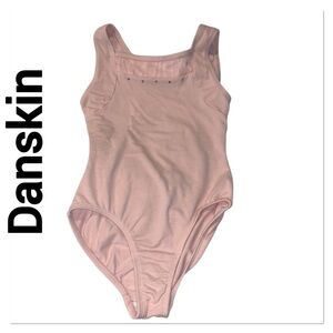 DANSKIN Pink Sleeveless Dance Leotard size 6/6x small